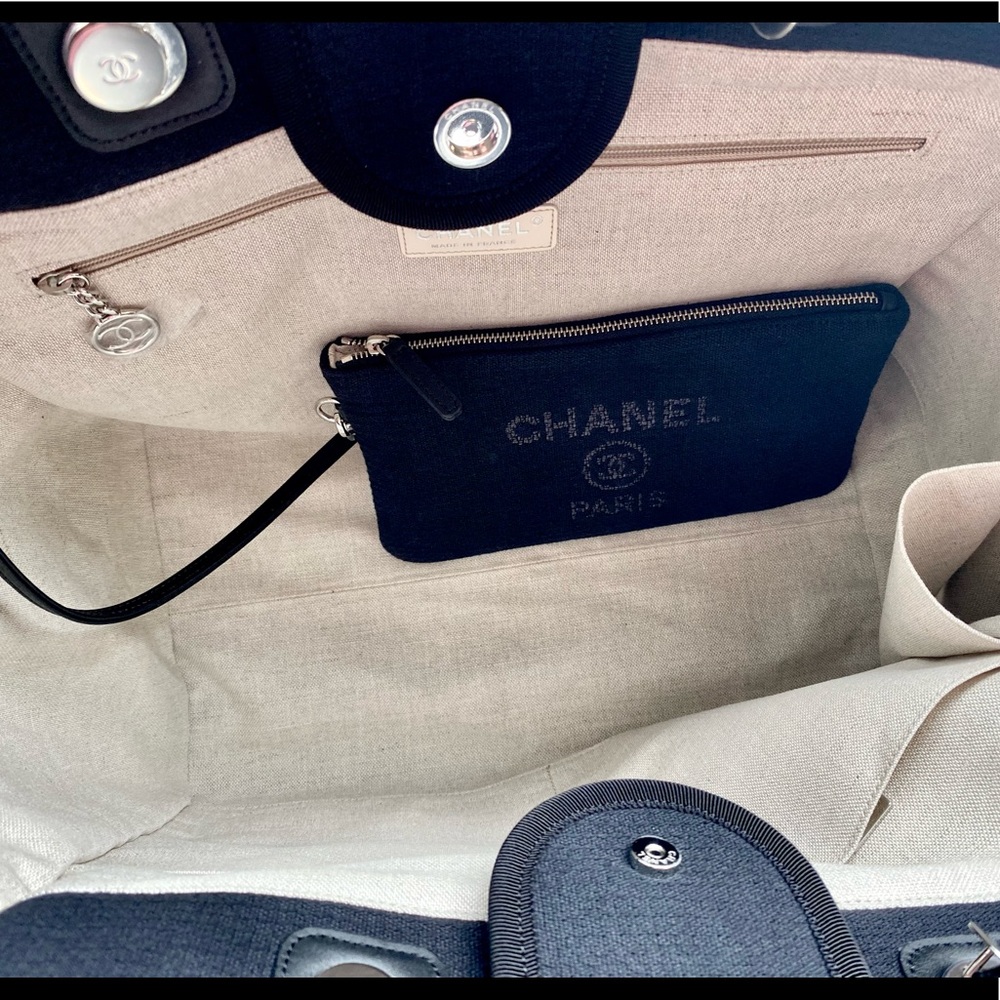 FULL SET - CHANEL Deauville Large Shopping Bag - Picture 13 of 16